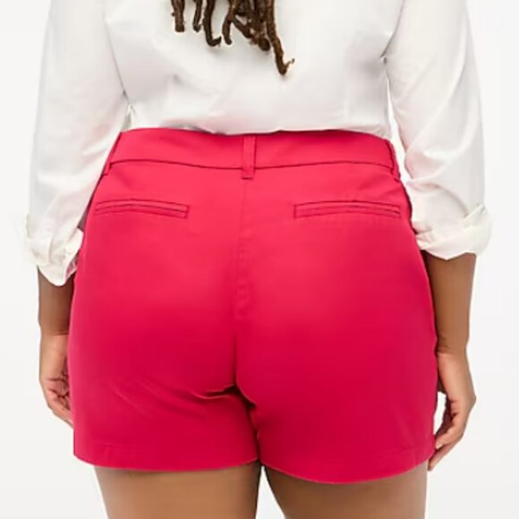 J Crew 3.5" Classic Mid-Rise Flat Front Chino Short in Bright Red NWT - Picture 3 of 17